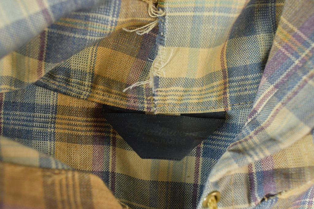 Vintage 1990s Plaid Light Hooded Zip Up Jacket