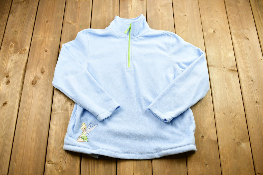 Vintage 1990s Disney Tinkerbell Embroidered Fleece Sweater