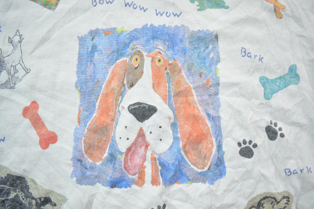 Vintage 1990s Dog Theme Graphic T-Shirt  Made In USA  Single Stitch  Streetwear  Nature T-Shirt  Outdoorsman