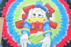 Vintage 1990s Donald Duck Mickeys Philarmagic Doubled Sided Tye Dye Disney T-Shirt AOP