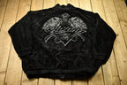 Vintage 1990s Wissam Embroidered Fur Coat