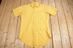 Vintage 1970s Blank Yellow Button Up Shirt