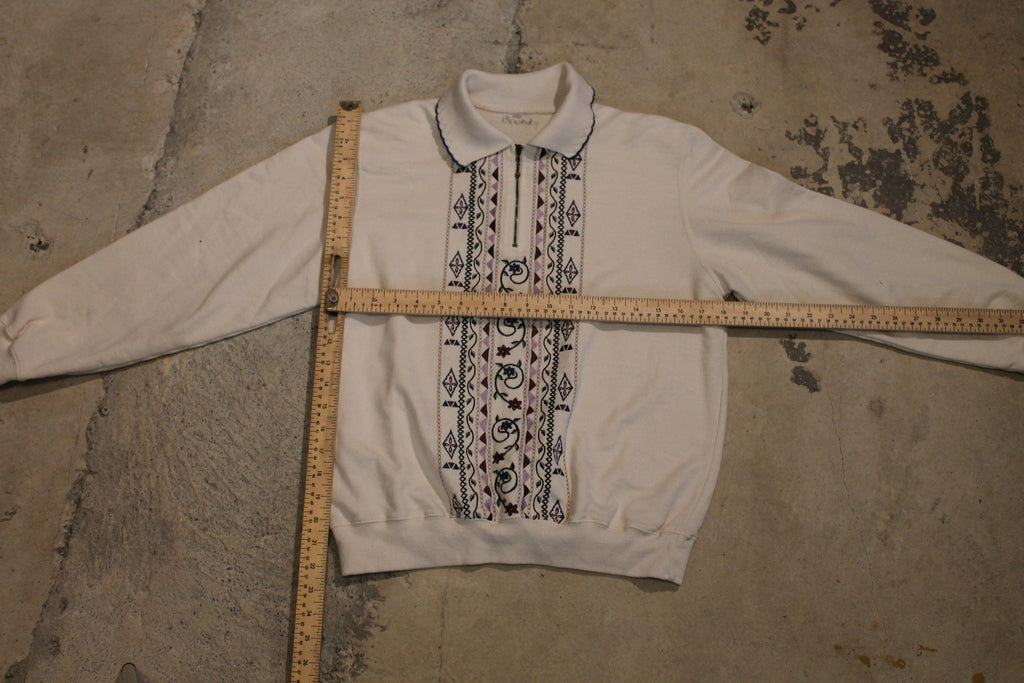 Vintage 1990s Abstract Graphic Collared Sweater