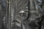 Vintage 1980s Sears Leather Moto Cafe Racer Biker Jacket Men's Large