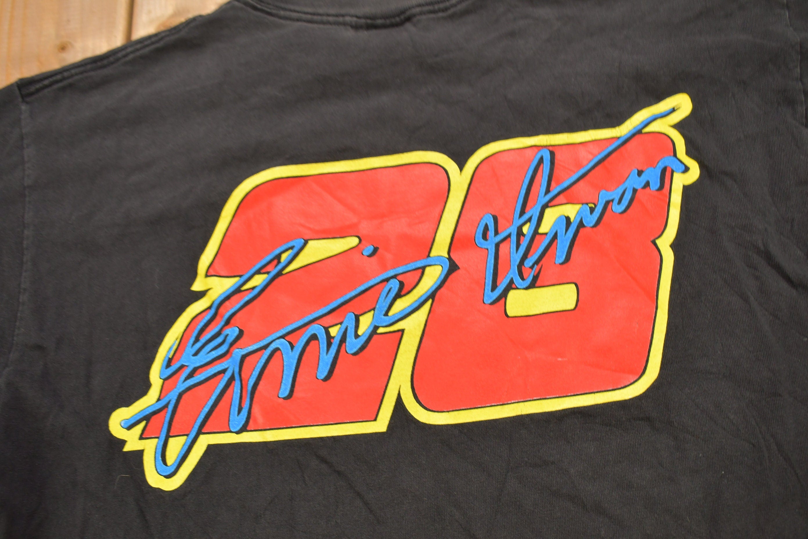 Vintage 1990s Ernie Irvan NASCAR Mac Tools Racing T-Shirt Made In USA Single Stitch