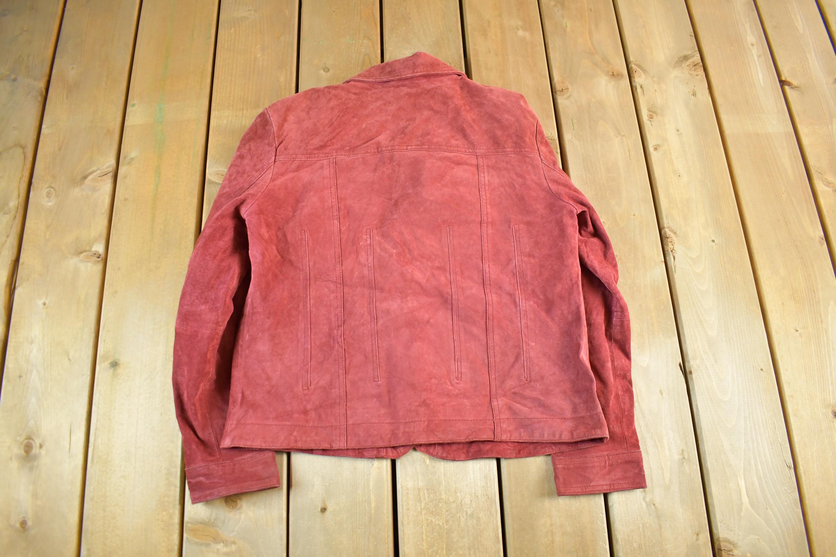 Vintage 1990's Christopher & Banks Pig Leather Jacket Womens Medium