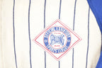 Vintage 1990s Spalding MLB Striped Full Zip Crewneck Sweatshirt Men's L