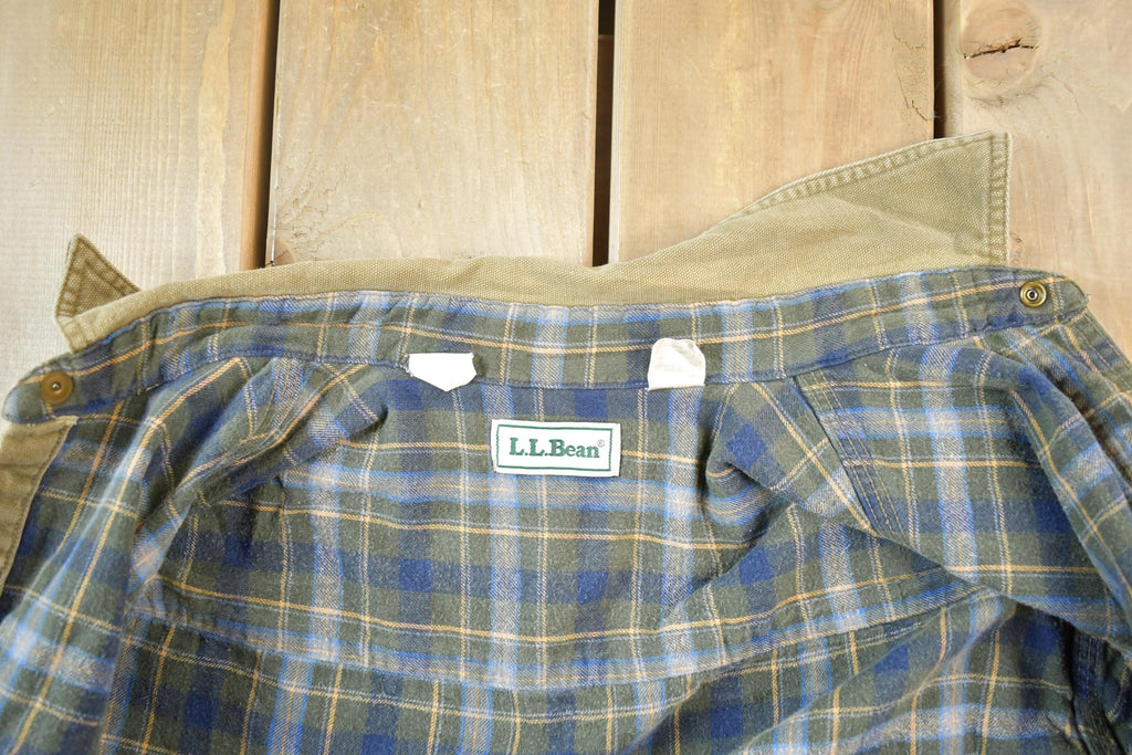 Vintage 1990s Distressed LL Bean Blanket Lined Jacket Made In USA