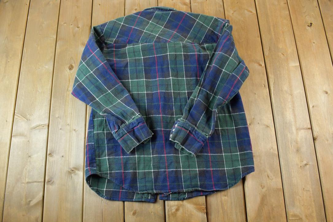 Vintage 1990s Big Mac Plaid Heavy Flannel Button Up Shirt /