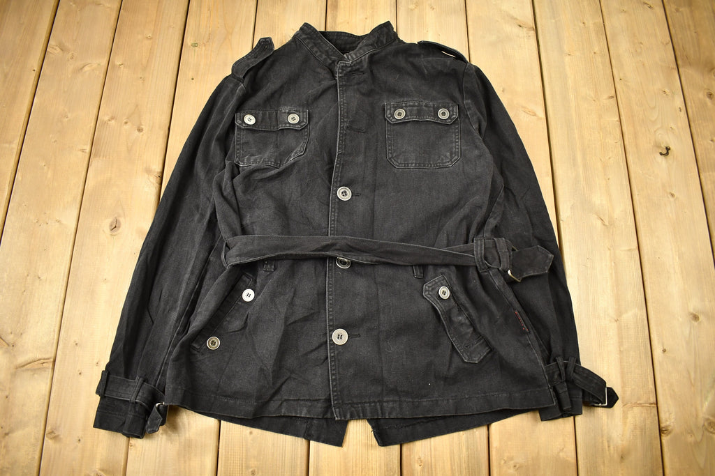 Vintage 1990s Tripp NYC Goth Style Button Up Jacket  Biker Jacket  NYC Streetwear  Vintage Tripp  Gothic