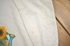 Vintage 1990s Sunflower Double Collar Crewneck Sweater