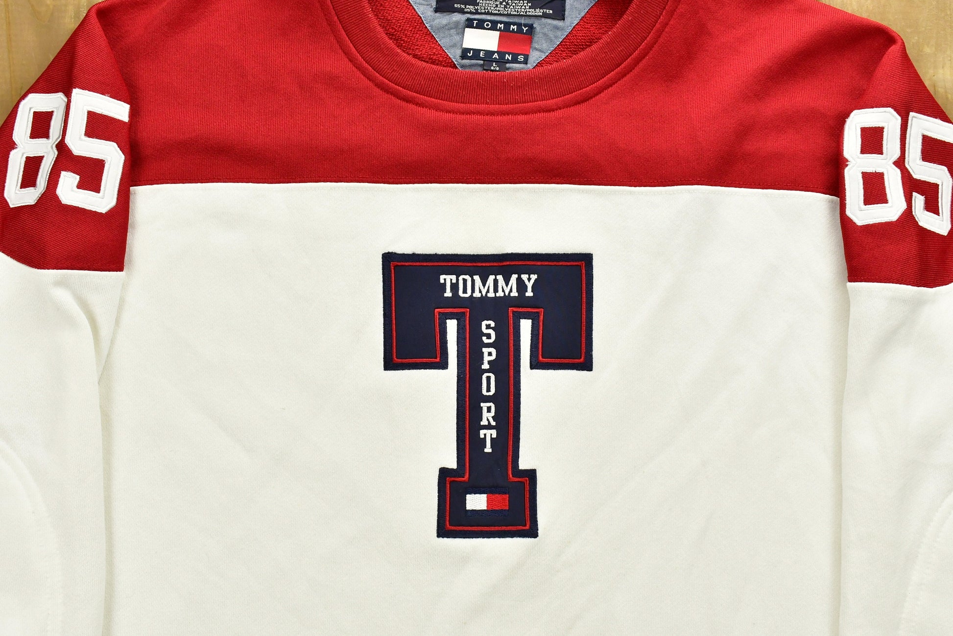 Vintage 1990s Tommy Hilfiger Sport Embroidered Crewneck Sweatshirt Sportswear