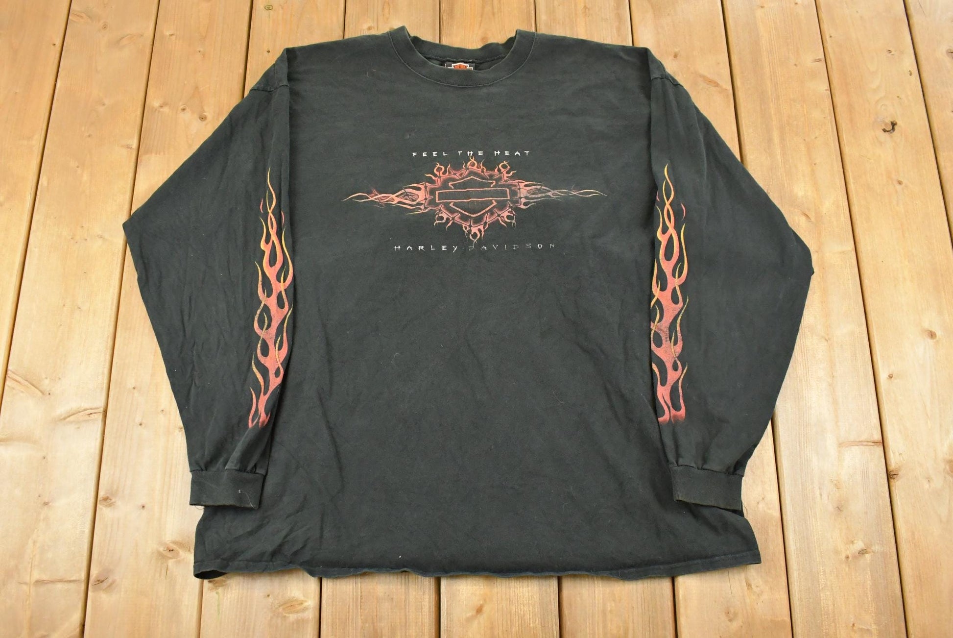 Vintage 1990s Harley Davidson Motorcycles Long Sleeve T-Shirt Men's 3XL