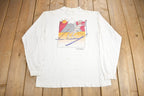 Vintage 1990s Desert Skiing Graphic Long Sleeve T Shirt