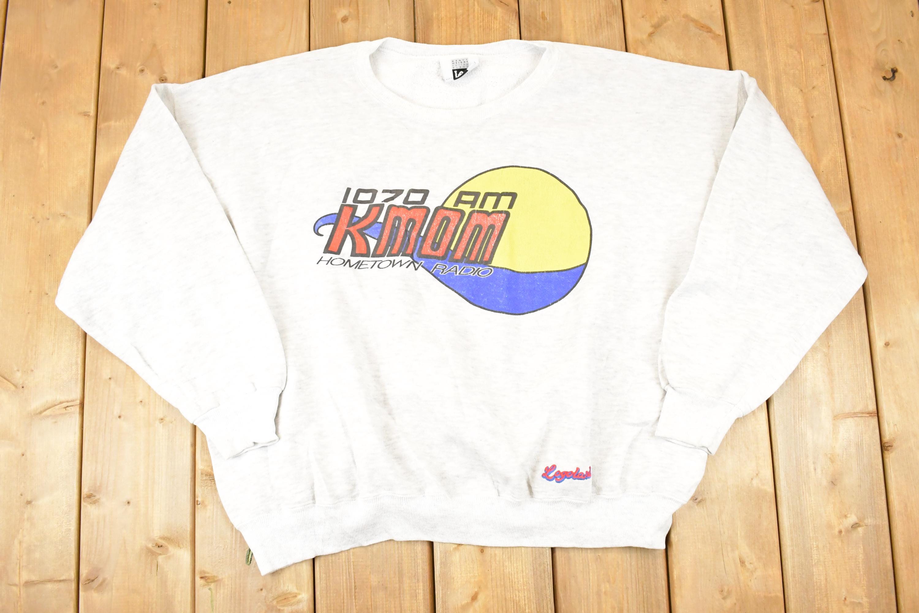 Vintage 1990s 1070 AM Legoland Graphic Print Heavyweight Crewneck Sweatshirt Mens XL