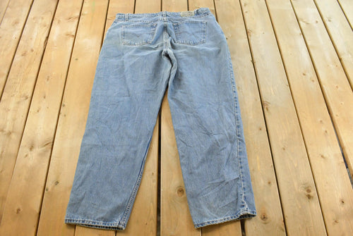 Vintage 1990s Levi Silver Tab Loose Wide Leg Denim Blue Jeans Men's 37 x 32 / 90s Silvertabs / Streetwear / Baggy Jeans / Made in USA