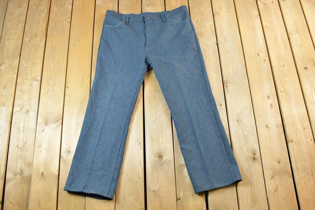 Vintage 1980's Wrangler Wool Trousers Size 40 / 1980s Wool Pants / Streetwear / True Vintage / Vintage Workwear / Wool Pants