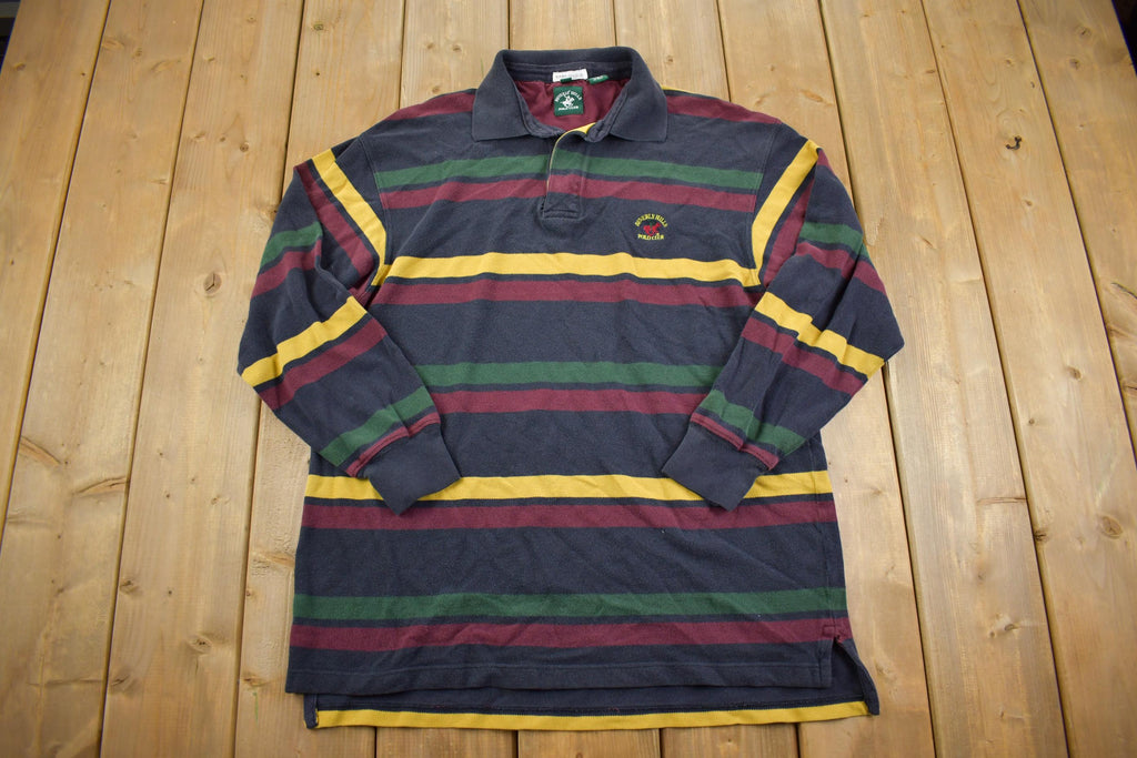 Vintage 1990s Beverly Hills Polo Club Long Sleeve Polo Sweatshirt
