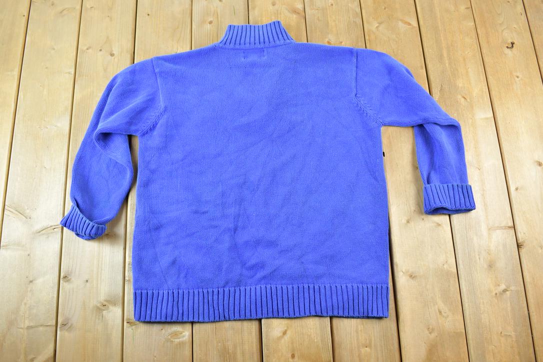 Vintage 1990s Lauren Cable Knit Mockneck Sweater