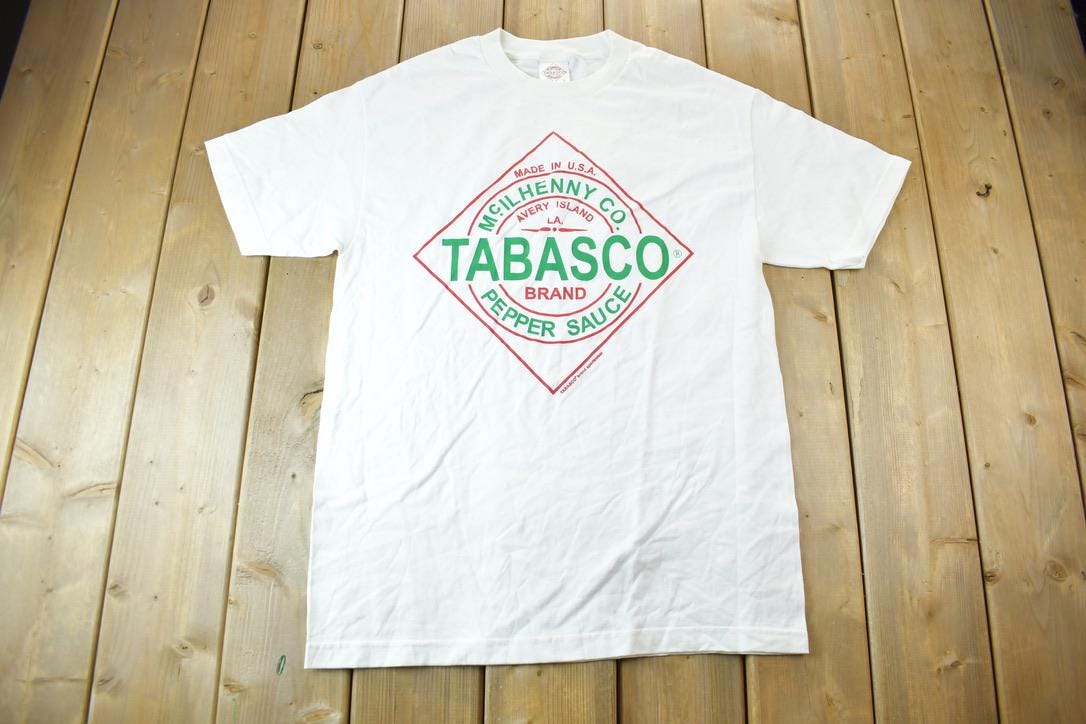 Vintage 1990s Tabasco Pepper Sauce Graphic T-Shirt