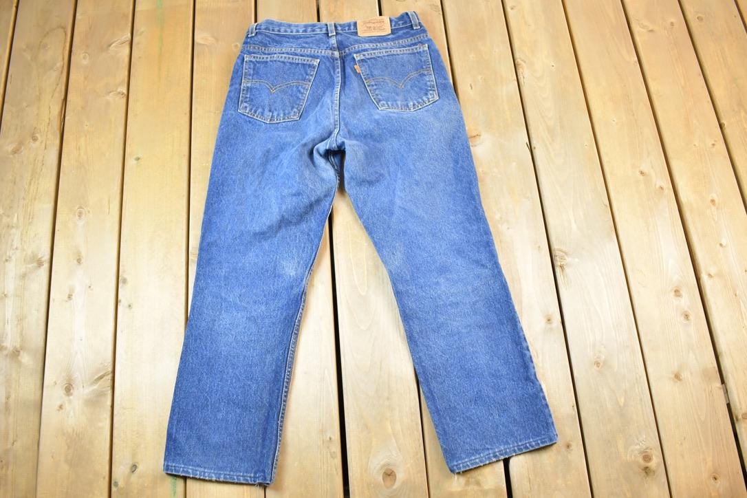 Vintage 1970s Levi Strauss Orange Tab Denim Jeans Size 32 x 27 Made In USA