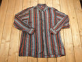 Vintage 1990s REPP Vertical Striped Button Up Shirt
