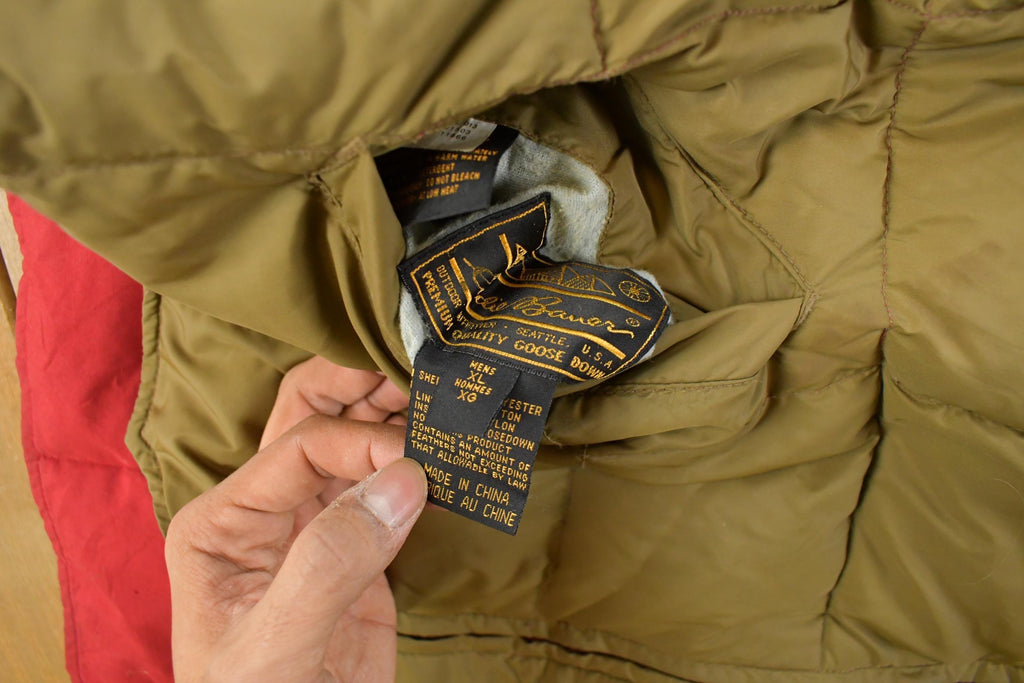 Vintage 1990s Eddie Bauer Goose Down Reversible Puffer Vest Jacket Men's XL