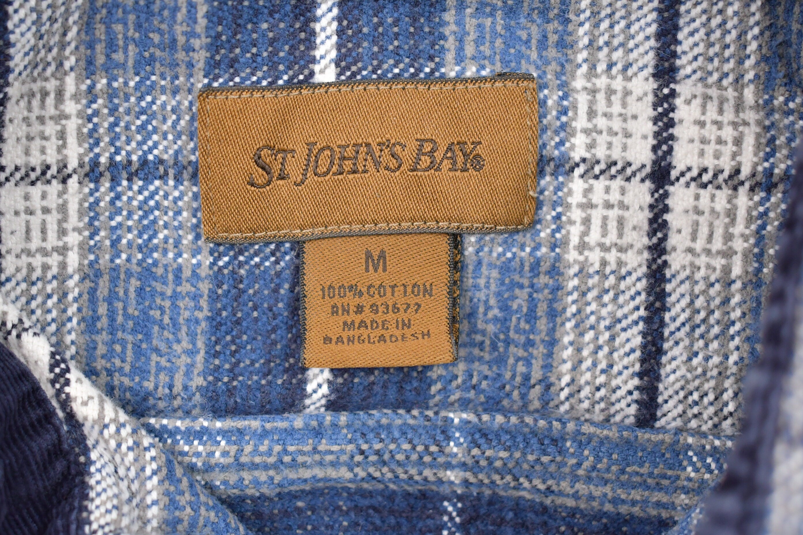Vintage 1990s St. Johns Bay Plaid Button Up Flannel Shirt