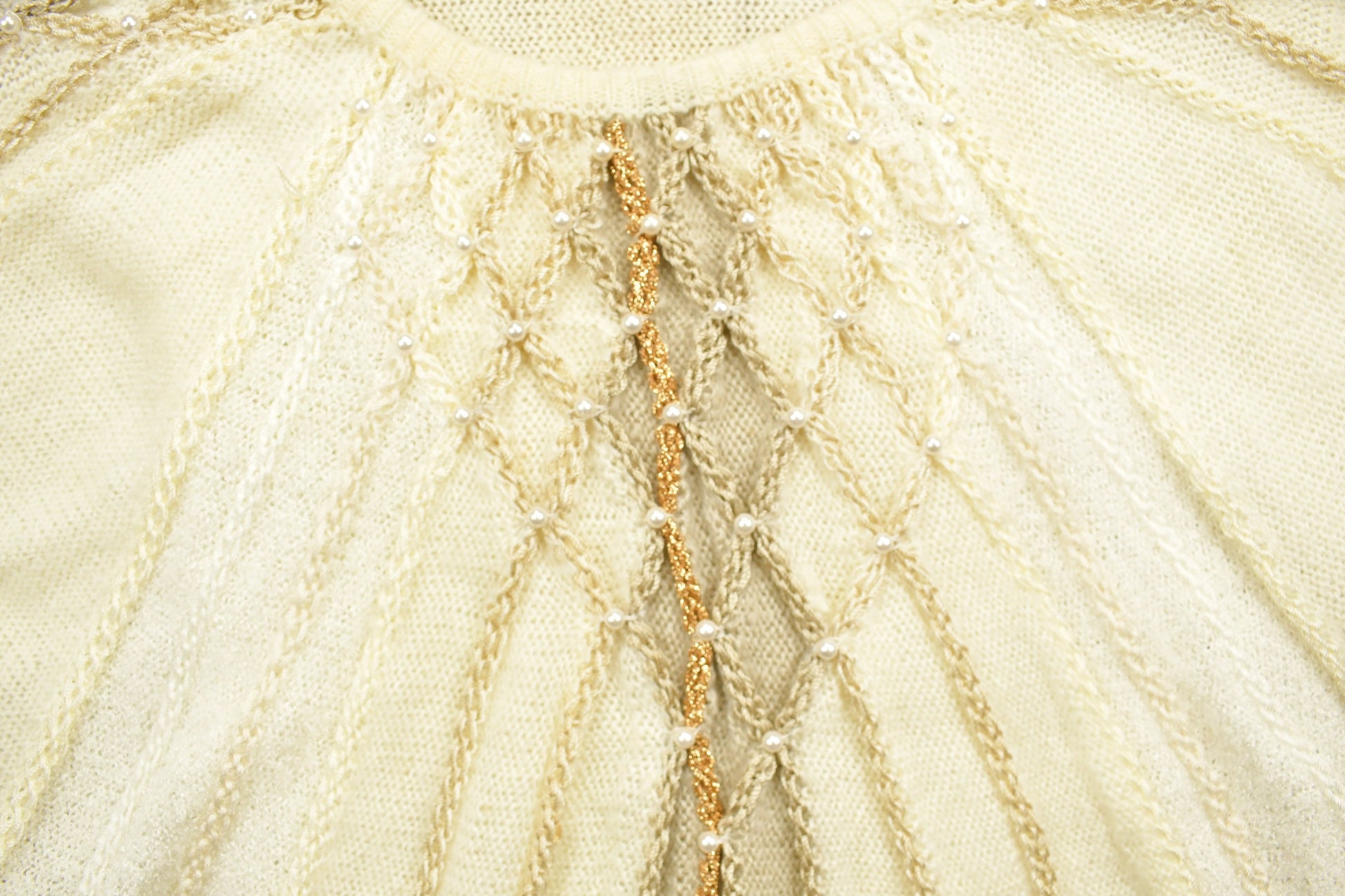 Vintage 1990s Abstract Knitted Crewneck Sweater /