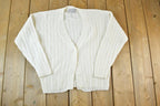 Vintage 1990s Spice Of Life Knit Perfect Mild Distress Cardigan Sweater Made In USA