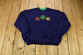 Vintage 1980s Autumn Fall Embroidered Trees Graphic Crewneck
