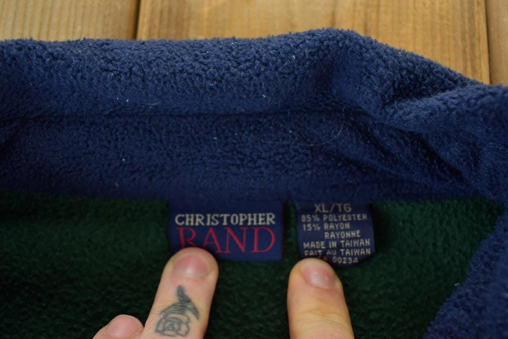 Vintage 1990s Christopher Rand Fleece Outdoorsman Collared Sweater
