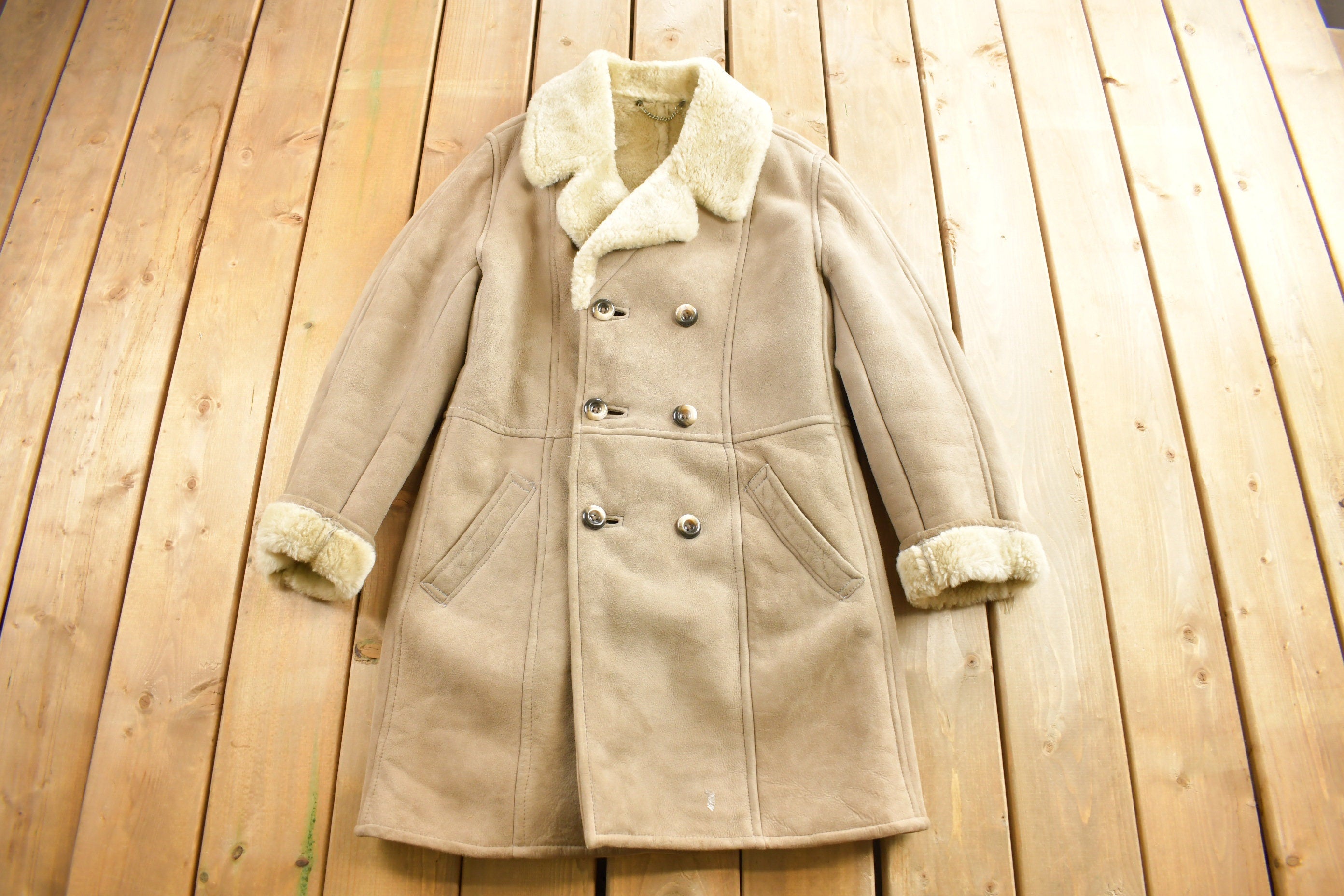 Vintage 1980s Morlands Lambskin Shearling Leather Jacket