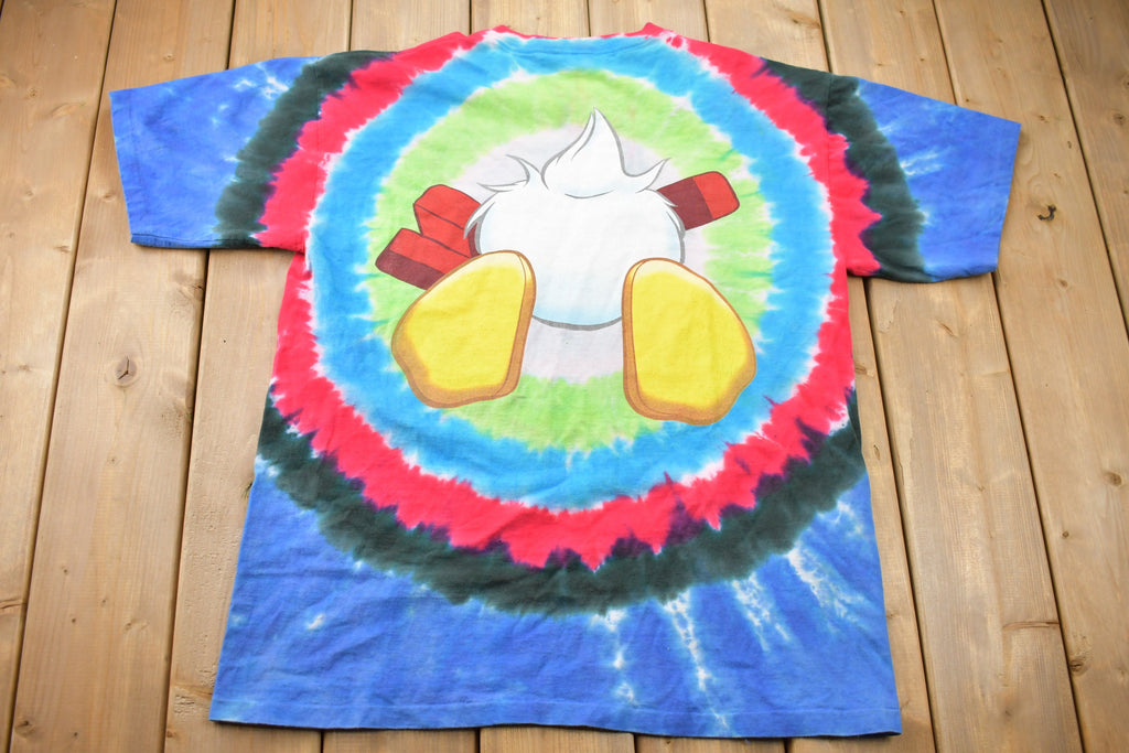 Vintage 1990s Donald Duck Mickeys Philarmagic Doubled Sided Tye Dye Disney T-Shirt AOP