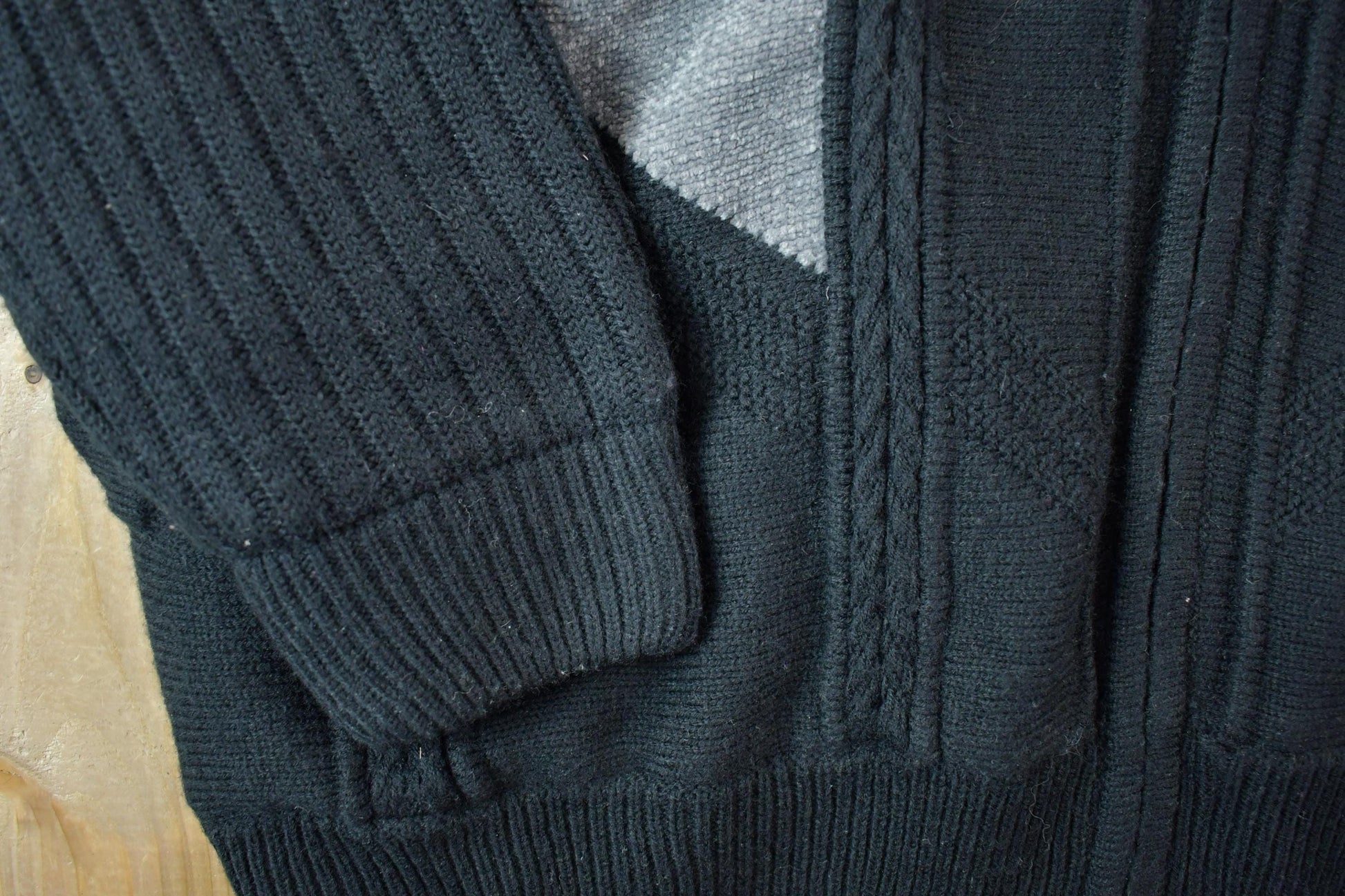 Vintage 1990s Arnold Palmer Knit Crewneck Full Zip Sweater /