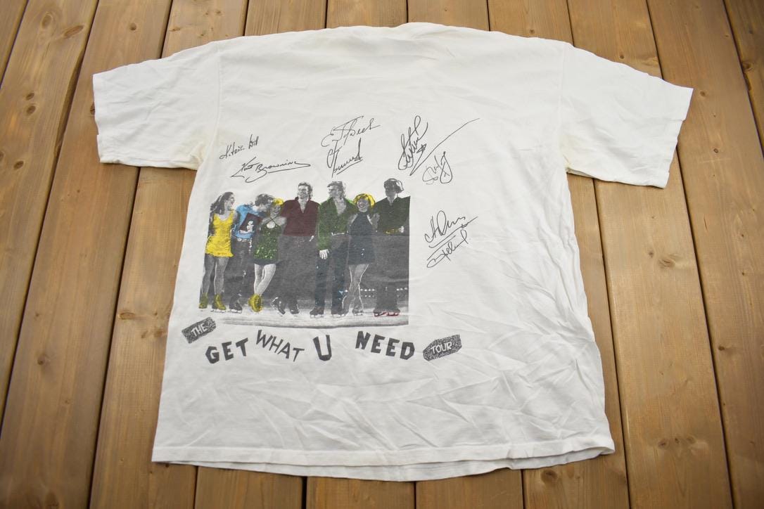 Vintage 1990s Stars On Ice Get What You Need Tour Graphic T Shirt