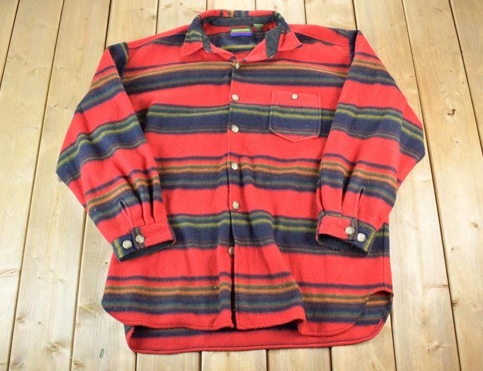 Vintage 1990s Grenadier Fleece Outdoorsman Button Up Sweater