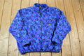 Vintage 1990s Contour Outdoors AOP Neon Abstract Pattern 90s Fleece Sweater