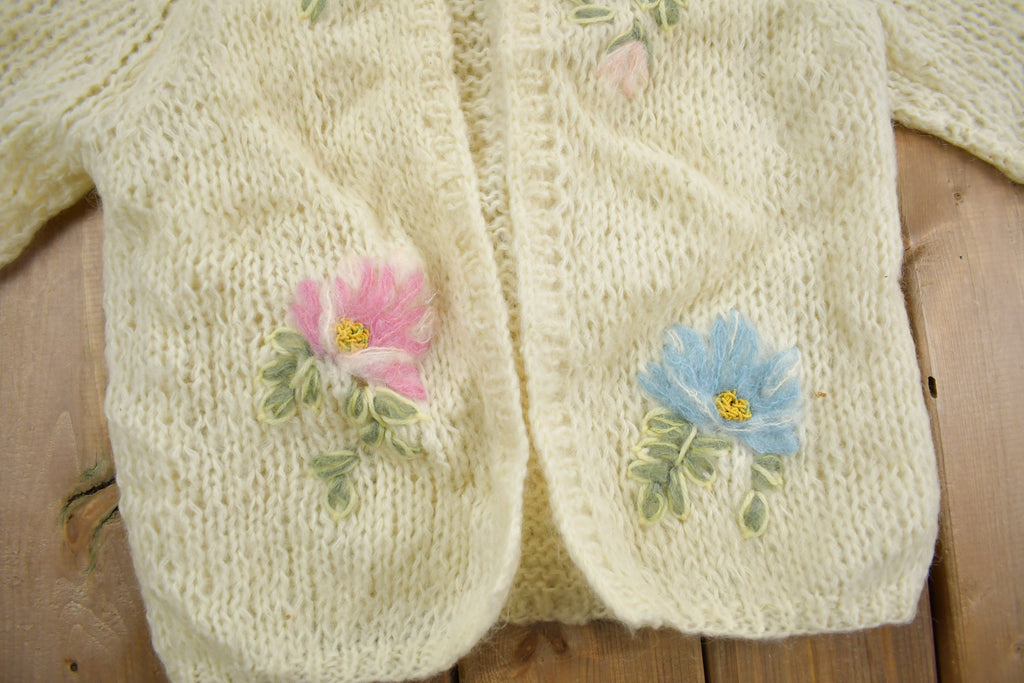 Vintage 1970s Rosanna Mohair Wool Blend Knit Sweater