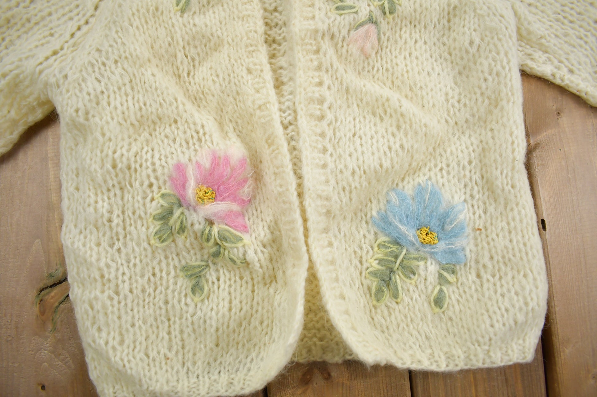 Vintage 1970s Rosanna Mohair Wool Blend Knit Sweater