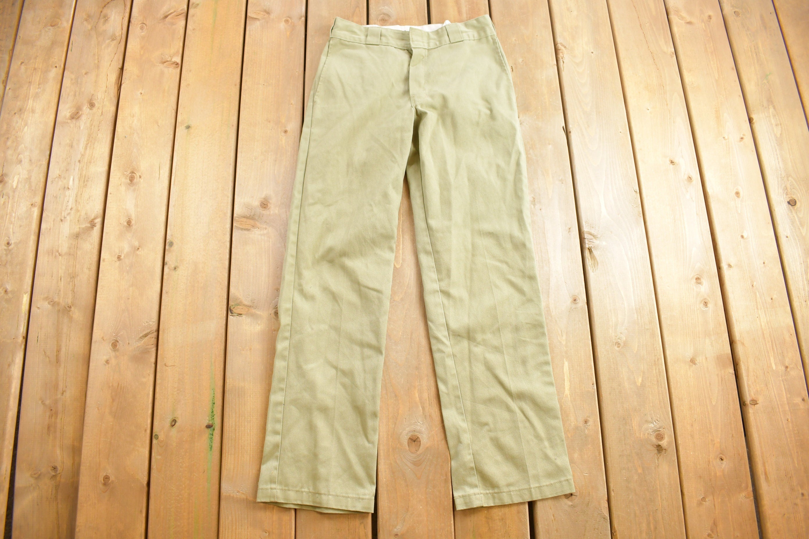Vintage 1990s Green Dickies 874 Original Fit Pants Size 30 x 30.5