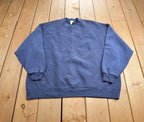 Vintage 1990s Blank Blue Crewneck Sweatshirt Made In USA