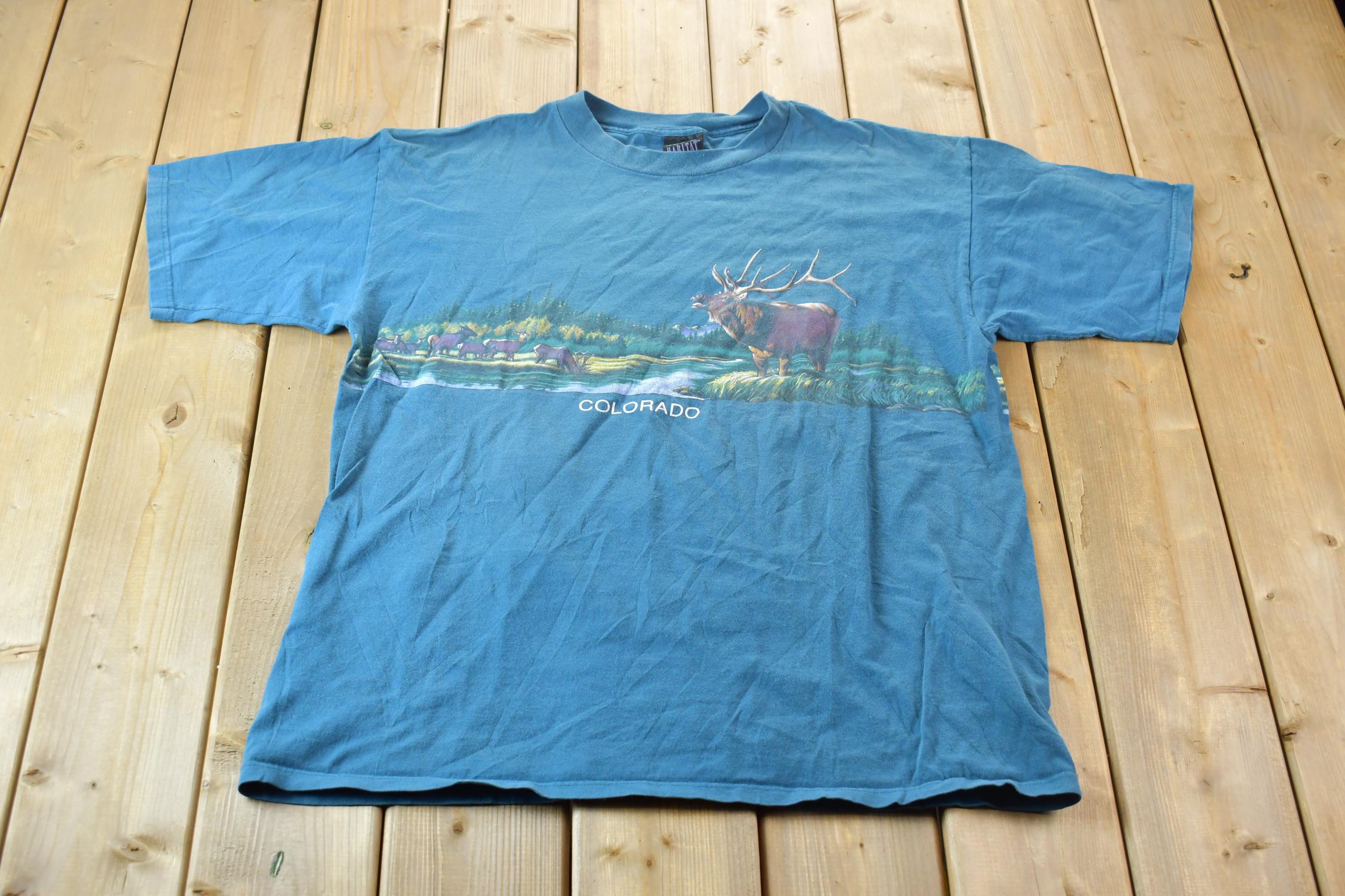 Vintage 1990s Souvenir Colorado Travel T-Shirt Made In USA