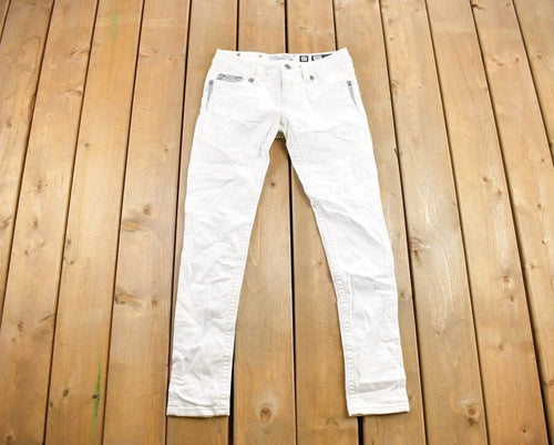 Vintage Y2K Miss Me White Jeans Size 27x28 / Embroidered / Y2k Era / Workwear / Streetwear / Vintage Pants / White Pants