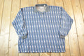Vintage 90s Abstract Knit Collared Sweater - Mens XL