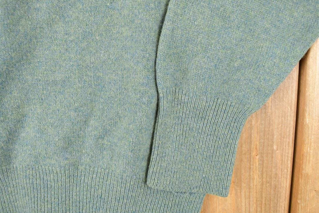 Vintage 1970s Strawbridge Clothiers Wool Knit V Neck Sweater Men's M