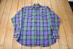 Vintage 1980s Panhandle Slim Western Style Plaid Button Up Shirt