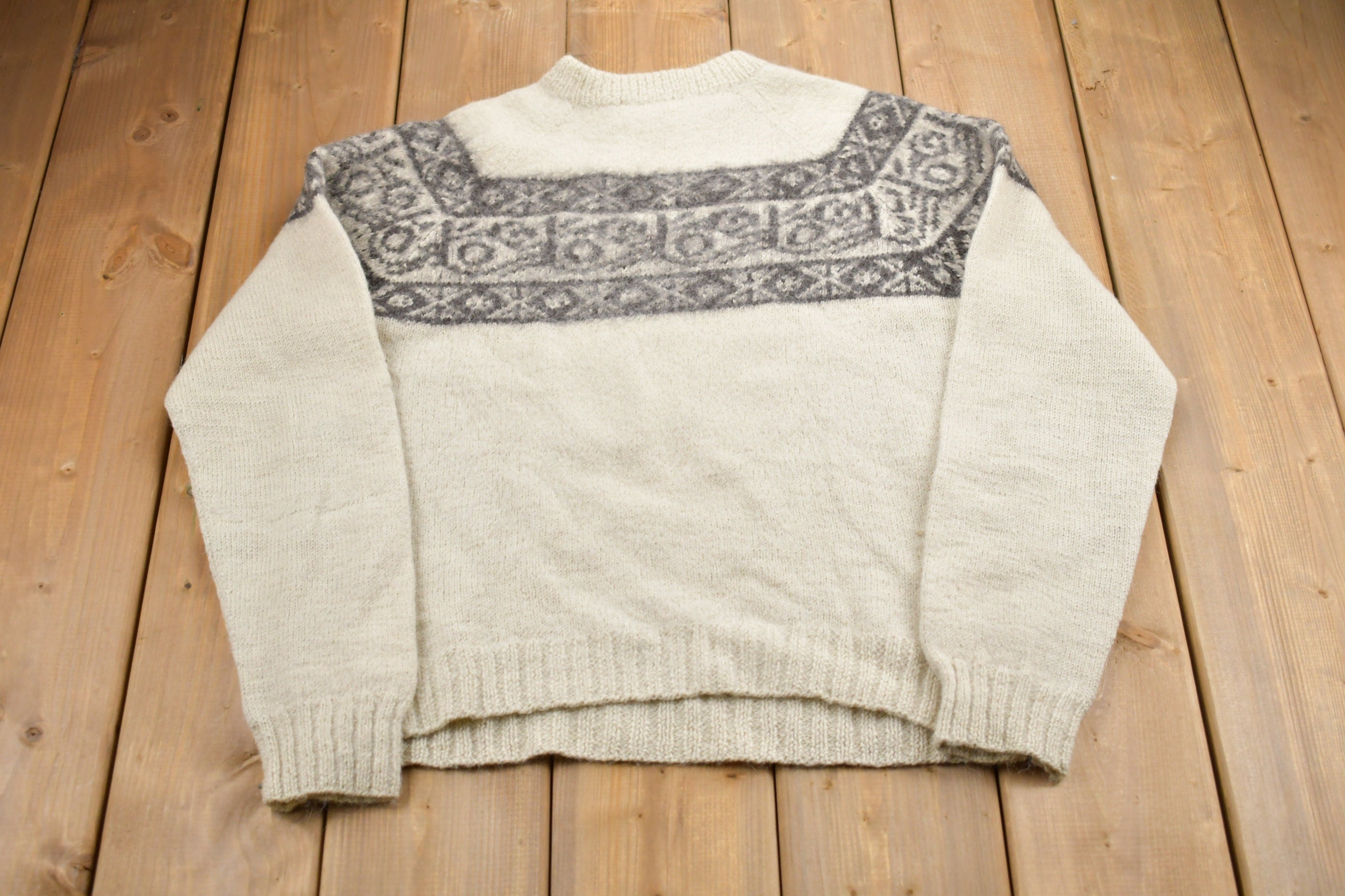 Vintage 1980s Fotrama Alpaca Wool Knitted Sweater