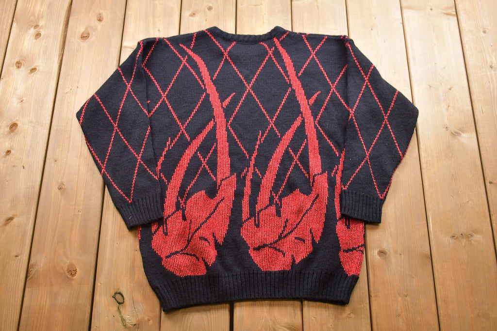 Vintage Knitted Falling Leaves Sweater
