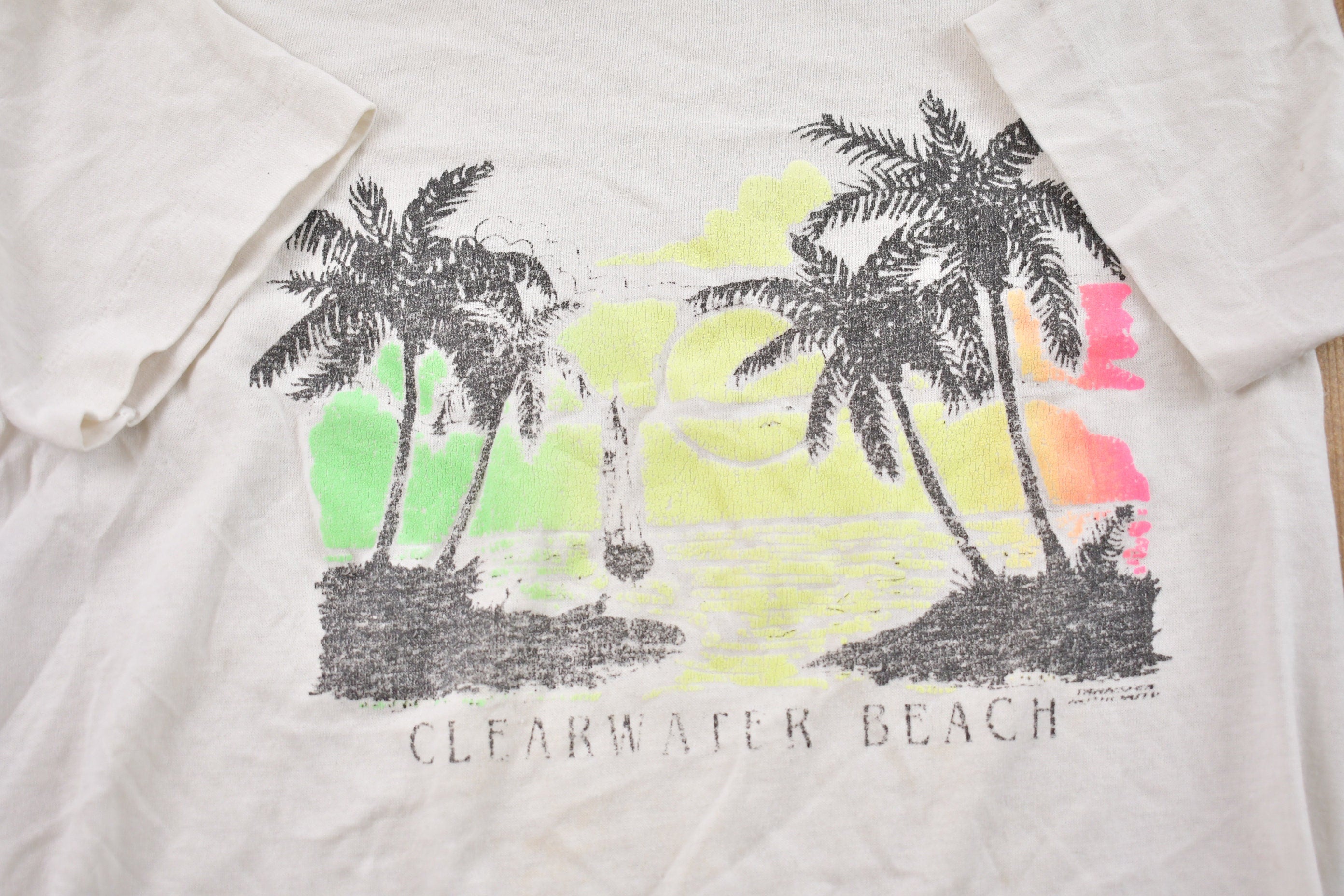 Vintage 1990s Youth Clearwater Beach Florida T-Shirt